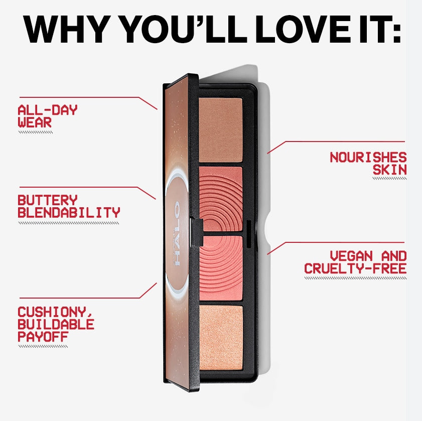 Smashbox Halo Sculpt + Glow Contour, Blush + Highlighter Palette