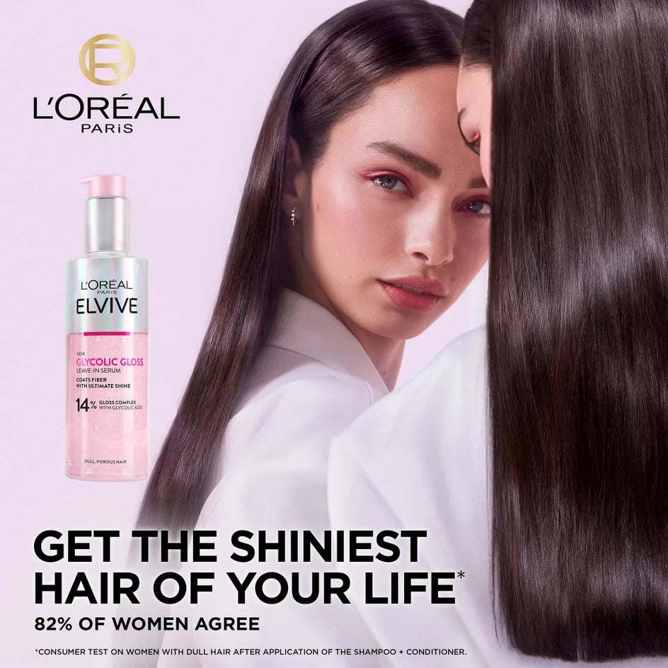 Loreal Paris Elvive Glycolic Gloss Sulphate Free Shampoo for Dull Hair 200ml