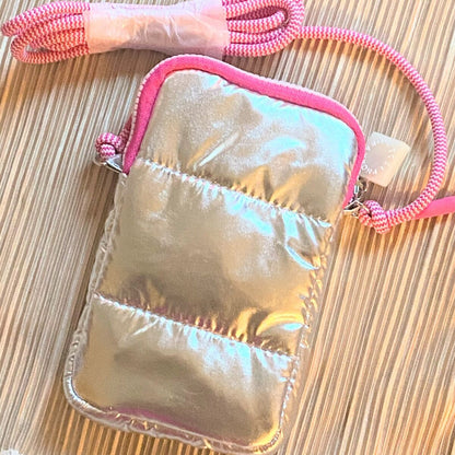 Sephora silver phone-bag style case