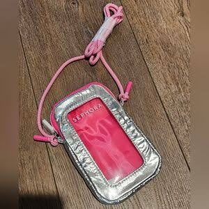 Sephora silver phone-bag style case