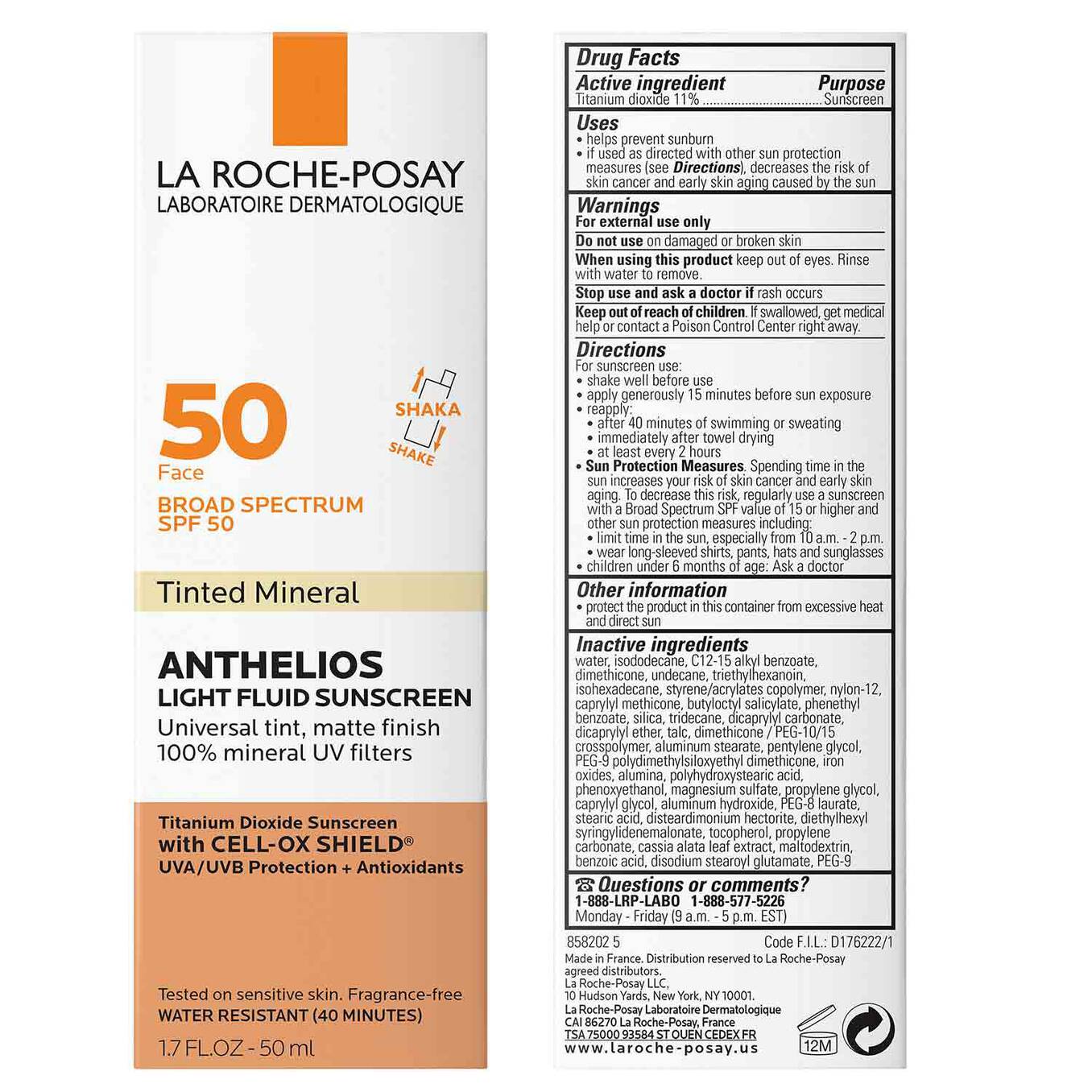 La Roche Posay- ANTHELIOS MINERAL TINTED SUNSCREEN