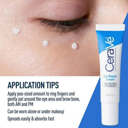CeraVe Eye Repair Cream with Ceramides & Hyaluronic Acid for Dark Circles & Puffiness 14ml