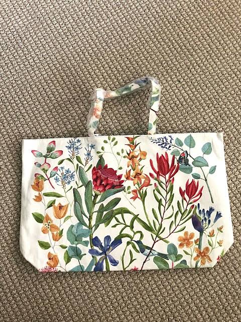 Estée Lauder floral tote bag