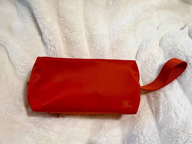 Burberry Red cosmetic pouch