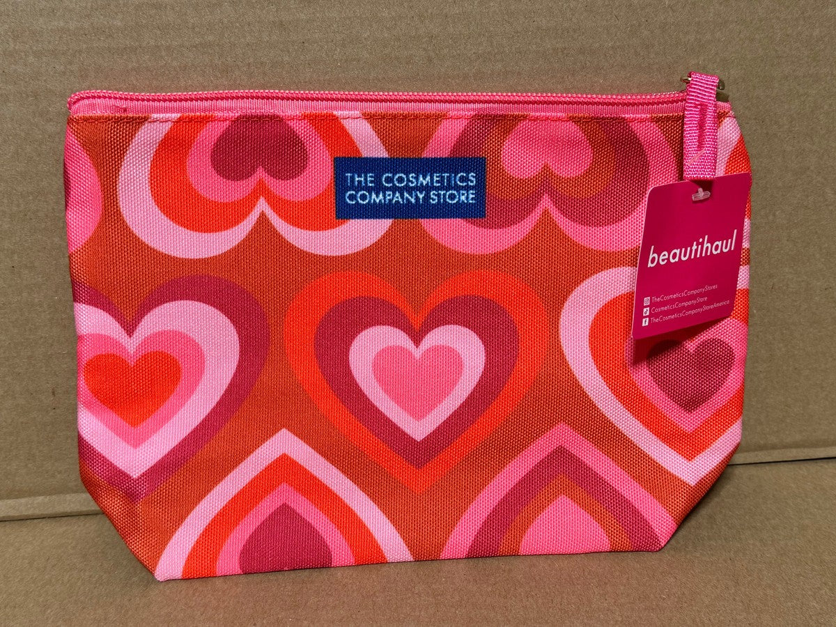 The Cosmetics Company Store vibrant heart pattern pouch