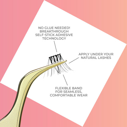 Kiss, Impress Press On Falsies Eyelash Clusters, Airy Wispy – Full Size (12 ct.)