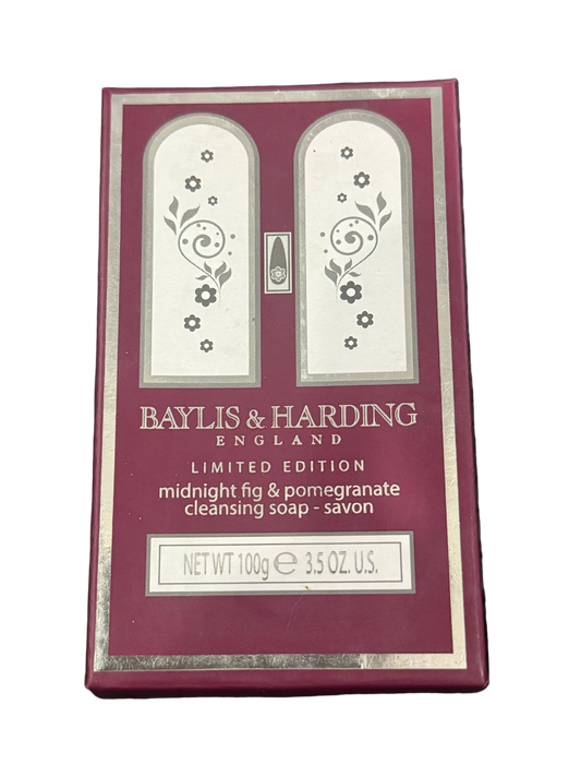 Baylis & Harding Midnight Fig & Pomegranate cleansing soap bar 100g