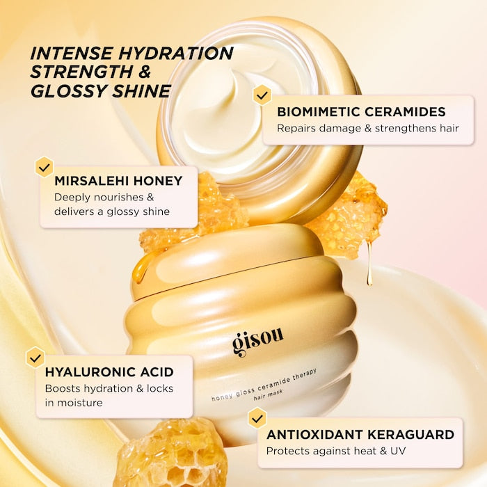 Gisou Honey Gloss Ceramide Therapy Hydrating Hair Mask 30ml
