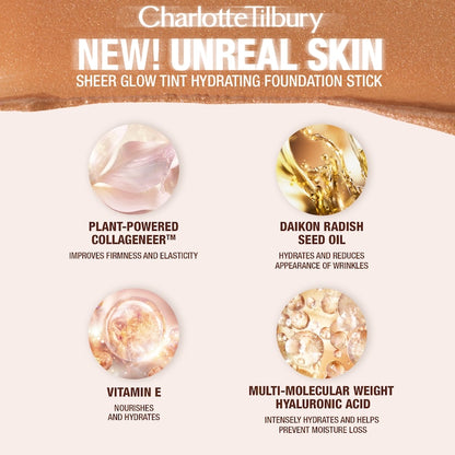 Charlotte Tilbury 
Unreal Skin Sheer Glow Tint Hydrating Foundation Stick