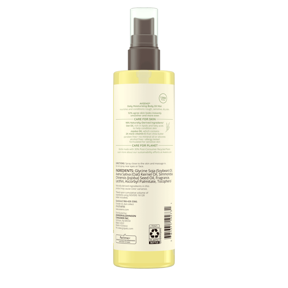 Aveeno Daily Moisturizing Dry Body Oil Mist with Oat & Jojoba Oil 200ml