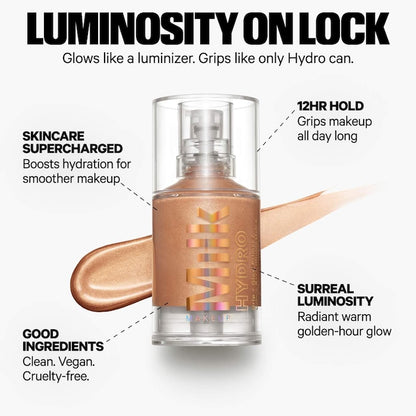 MILK MAKEUP Hydro Grip + Glow Illuminating Primer with Light-Reflecting Pearls 10ml