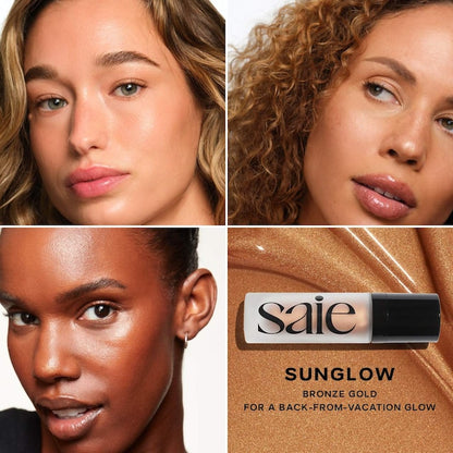 Saie Glowy Super Gel Lightweight Dewy Multipurpose Illuminator 15ml Mini-Sunglow