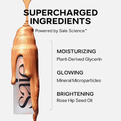 Saie Glowy Super Gel Lightweight Dewy Multipurpose Illuminator 15ml Mini-Sunglow