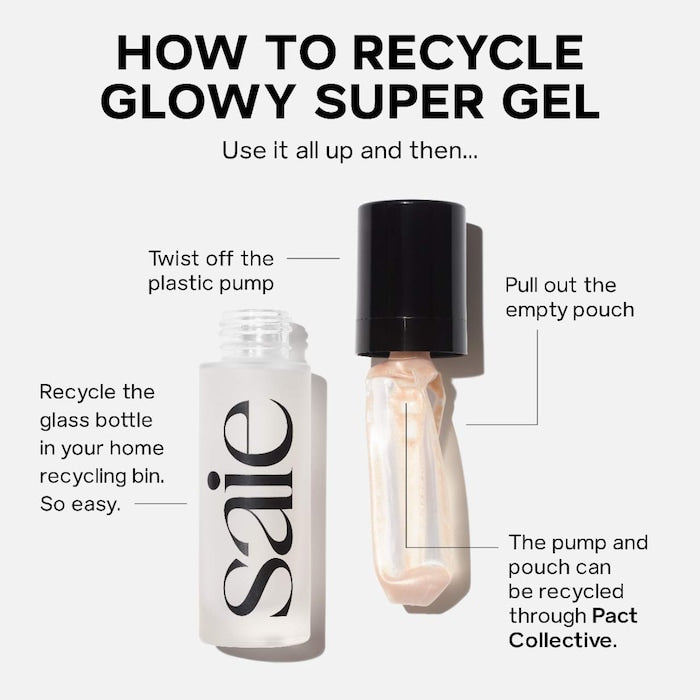 Saie Glowy Super Gel Lightweight Dewy Multipurpose Illuminator 15ml Mini-Sunglow