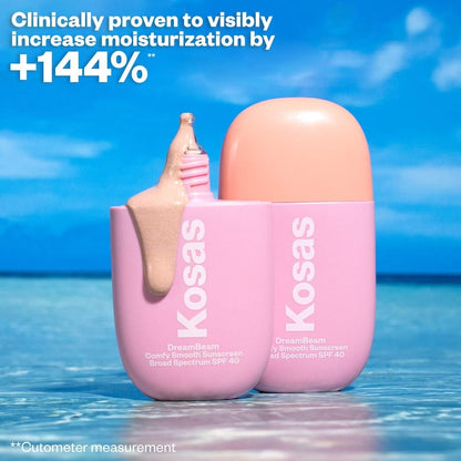 Kosas DreamBeam Silicone-Free Mineral Sunscreen SPF 40 with Ceramides and Peptides 15ml