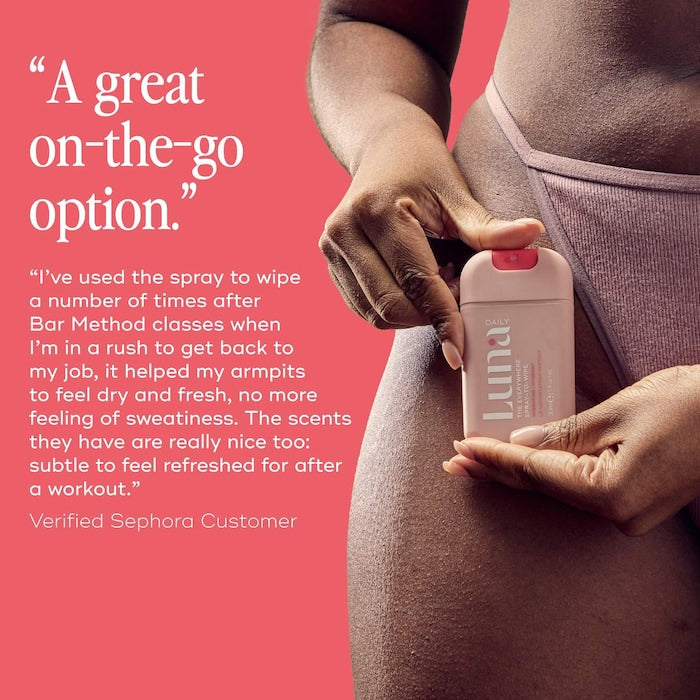 Luna Daily 
The Mini Everywhere Spray-to-Wipe - With Prebiotics + Vitamins C&E, Omegas 3 & 6 for Dry Skin