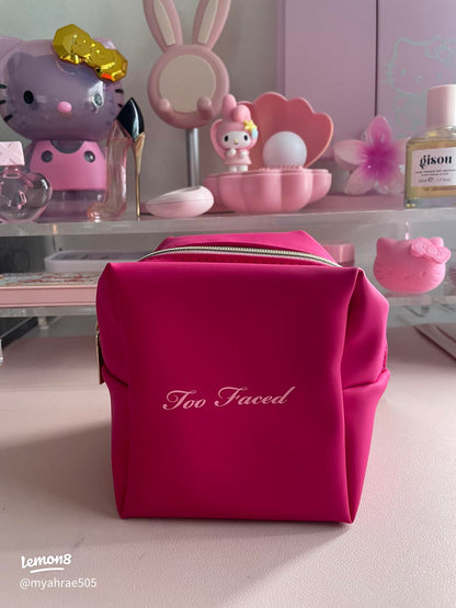 Too Faced Pink Makeup Pouch
