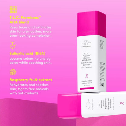 Drunk Elephant 
T.L.C. Framboos™ Glycolic Night Serum 5ml