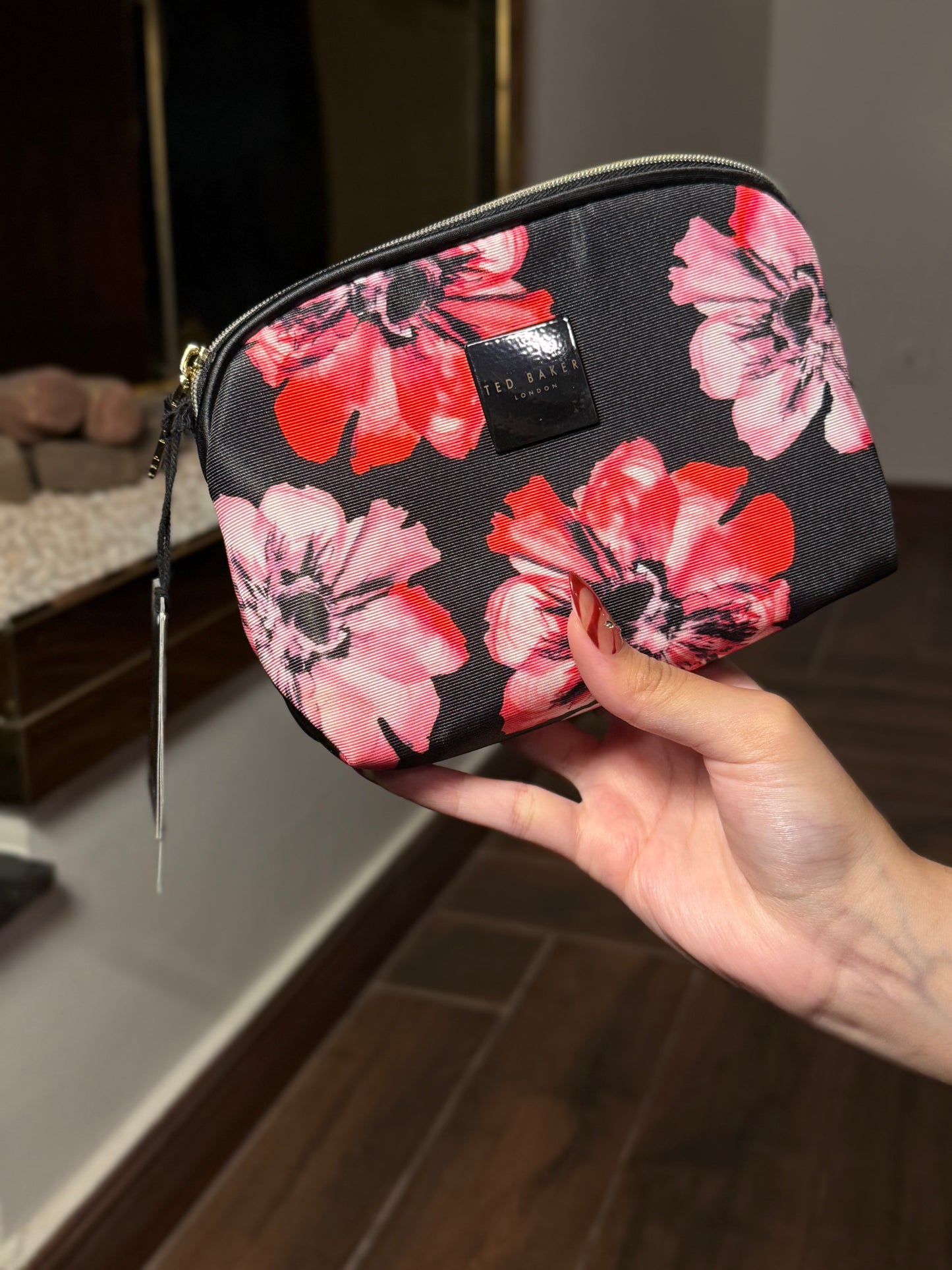 TED BAKER Zip-Up Cosmetic Bag 21.5 X 14 X 9Cm
