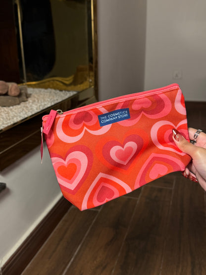 The Cosmetics Company Store vibrant heart pattern pouch