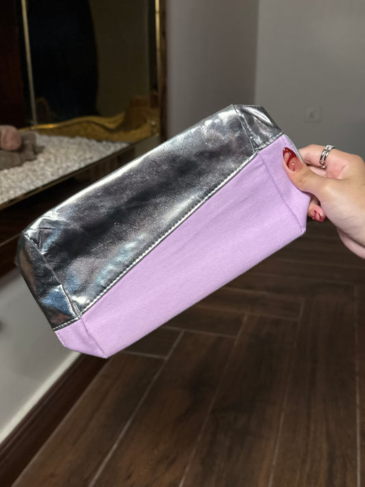 Lancôme Lavender & Silver Makeup Bag